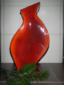 12.Dezember, rote Vase handarbeit